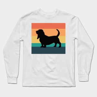 Vintage Sunset Beagle Dog Owner Gift Long Sleeve T-Shirt